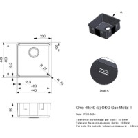 Chiuvetă de bucătărie Reginox Ohio 40x40 Gun Metal II imaginea #2 — magazin online Desire.md