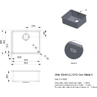 Chiuvetă de bucătărie Reginox Ohio 50x40 Gun Metal II imaginea #2 — magazin online Desire.md