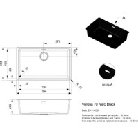 Chiuvetă de bucătărie Reginox Verona 70 Nero Black imaginea #2 — magazin online Desire.md