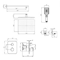 Душевой набор Imprese Bilovec t04800901SQС фото №2 — интернет-магазин Desire.md