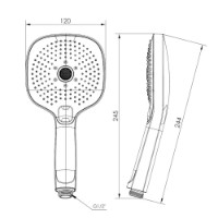 Лейка для душа Imprese f03600101AX фото №2 — интернет-магазин Desire.md