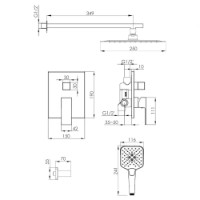Душевой набор Imprese Judit t03010801SQС фото №2 — интернет-магазин Desire.md