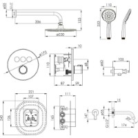 Душевой набор Imprese Kucera t04803401SBC фото №2 — интернет-магазин Desire.md