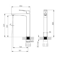 Смеситель для умывальника Imprese Violik f03510810AB фото №2 — интернет-магазин Desire.md