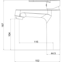 Смеситель для умывальника Mat|eco Axel (124635) фото №2 — интернет-магазин Desire.md