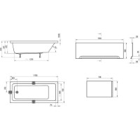 Cadă de baie Ravak 10" 170x75 (CA71000000) imaginea #2 — magazin online Desire.md