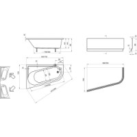 Cadă de baie Ravak Chrome Corner 170x105 Right (CA41000000) imaginea #2 — magazin online Desire.md