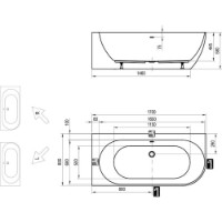 Cadă de baie Ravak Freedom Corner Right 1700x800 (XC00100040) imaginea #4 — magazin online Desire.md