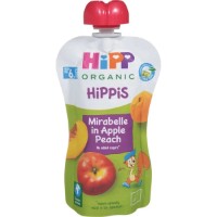 Piure pentru copii HiPP Plum Mirabelle/Apple/Peach 100g (42506)