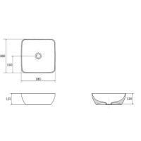 Lavoar Ravak UNI 380 S Slim White (XJX01138001) imaginea #2 — magazin online Desire.md