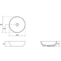 Lavoar Ravak UNI 400 B Slim Anthracite (XJX03140000) imaginea #2 — magazin online Desire.md