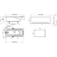 Cadă de baie Ravak Vanda II 170x70 (CP21000000) imaginea #2 — magazin online Desire.md