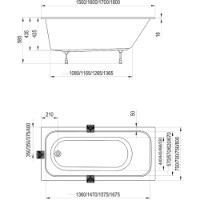 Ванна Ravak Chrome Slim 180x80 (CE213000000) фото №2 — интернет-магазин Desire.md