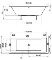 Ванна Ravak Formy 01 Slim 180x80 (C881300000) фото №2 — интернет-магазин Desire.md