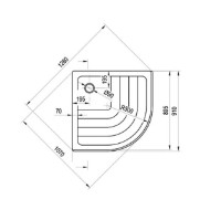 Cadița de duș Ravak RONDA-90 LA-R A217001220 imaginea #3 — magazin online Desire.md
