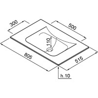 Умывальник Elleci VIVO 08046 Grey (BDVIV080GR46) фото №2 — интернет-магазин Desire.md