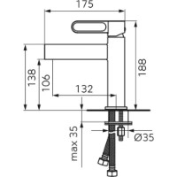 Baterie lavoar F-Design Zaffiro Gun Metal FD1-ZFR-2-04 imaginea #2 — magazin online Desire.md