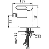 Baterie pentru bideu F-Design Zaffiro Gun Metal FD1-ZFR-6-04 imaginea #2 — magazin online Desire.md