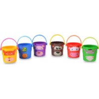 Set de jucării pentru nisip Kaichi Zoo Stack Buckets 6pcs (K999-219B) imaginea #2 — magazin online Desire.md