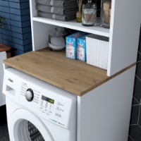 Шкаф для стиральной машины Rani KD101 Walnut White фото №3 — интернет-магазин Desire.md