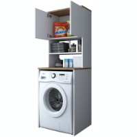 Шкаф для стиральной машины Rani KD101 Walnut White фото №8 — интернет-магазин Desire.md
