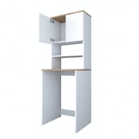 Шкаф для стиральной машины Rani KD101 Walnut White фото №9 — интернет-магазин Desire.md