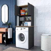 Шкаф для стиральной машины Rani KD101 Walnut Anthracite фото №4 — интернет-магазин Desire.md