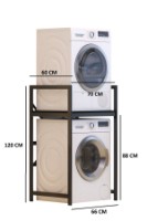 Стеллаж для стиральной машины Hanah Home C7 Black фото №5 — интернет-магазин Desire.md