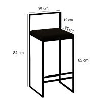 Scaun de bar Hanah Home Nordic Black imaginea #5 — magazin online Desire.md