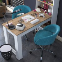 Măsuţă de toaletă Hanah Home BJ113 Walnut White imaginea #2 — magazin online Desire.md