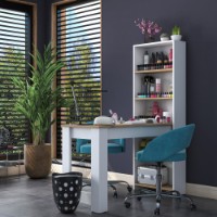 Măsuţă de toaletă Hanah Home BJ113 Walnut White imaginea #3 — magazin online Desire.md