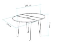 Masă pentru bucătărie Hanah Home Vina Atlantic Pine imaginea #8 — magazin online Desire.md