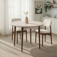 Masă pentru bucătărie Hanah Home Viona Travertine Walnut imaginea #3 — magazin online Desire.md