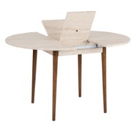 Masă pentru bucătărie Hanah Home Viona Travertine Walnut imaginea #6 — magazin online Desire.md