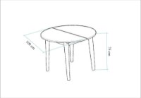 Masă pentru bucătărie Hanah Home Vina 139 Walnut imaginea #6 — magazin online Desire.md