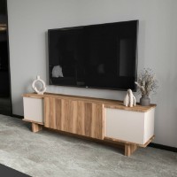 Comodă TV Hanah Home Diana Beige Walnut imaginea #2 — magazin online Desire.md