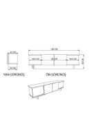 Comodă TV Hanah Home Diana Beige Walnut imaginea #6 — magazin online Desire.md