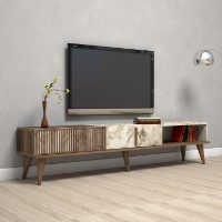 Comodă TV Hanah Home Milan Walnut White imaginea #2 — magazin online Desire.md
