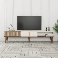 Comodă TV Hanah Home Milan Alt Walnut Cream