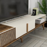 Comodă TV Hanah Home Milan Alt Walnut Cream imaginea #3 — magazin online Desire.md