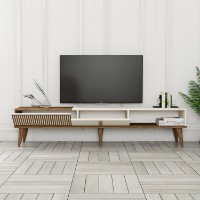 Comodă TV Hanah Home Milan Alt Walnut Cream imaginea #4 — magazin online Desire.md