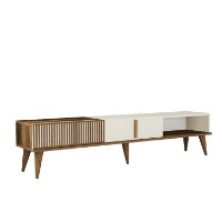 Comodă TV Hanah Home Milan Alt Walnut Cream imaginea #5 — magazin online Desire.md