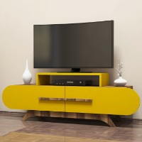 Comodă TV Hanah Home Rose Walnut Yellow