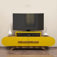 Comodă TV Hanah Home Rose Walnut Yellow imaginea #2 — magazin online Desire.md