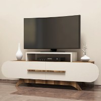 Comodă TV Hanah Home Rose Walnut Cream