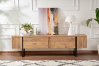 Comodă TV Hanah Home Serenity Atlantic Pine Black imaginea #3 — magazin online Desire.md