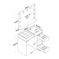 Măsuţă de toaletă Hanah Home BJ117 White imaginea #9 — magazin online Desire.md