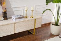 Comodă TV Hanah Home Serenity Travertine Gold imaginea #5 — magazin online Desire.md