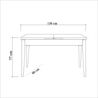 Masă pentru bucătărie Hanah Home Vina Walnut imaginea #6 — magazin online Desire.md