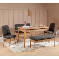 Bancheta Hanah Home Vina Atlantic Pine Anthracite imaginea #2 — magazin online Desire.md